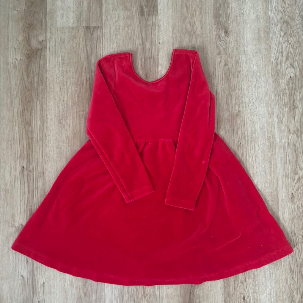 Hanna Andersson Red Velvet Skater Dress